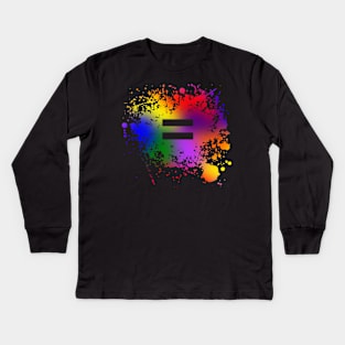 Equality Paint Splatter Kids Long Sleeve T-Shirt